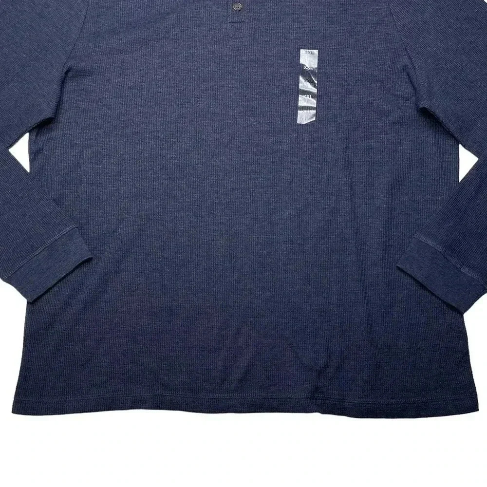 Club Room Cotton Blend Long Sleeve Mens Light Thermal Size 2XL - Picture 4 of 11